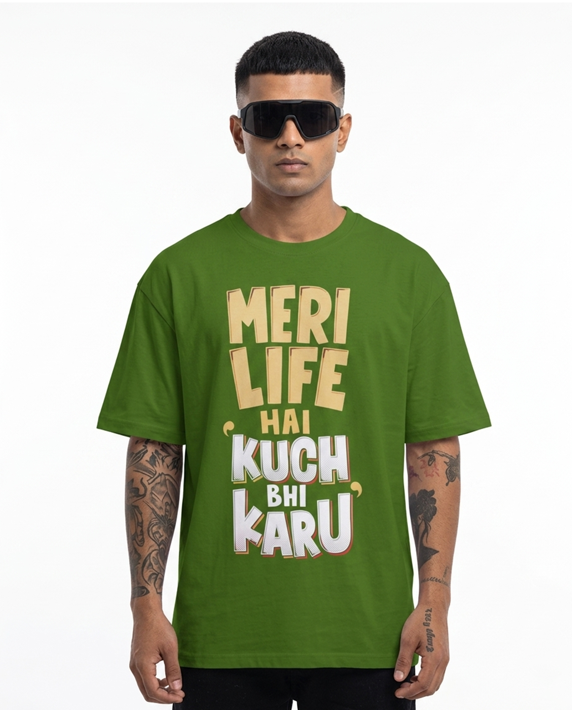 'Meri Life Hai' Oversized T-Shirt for Men/Women