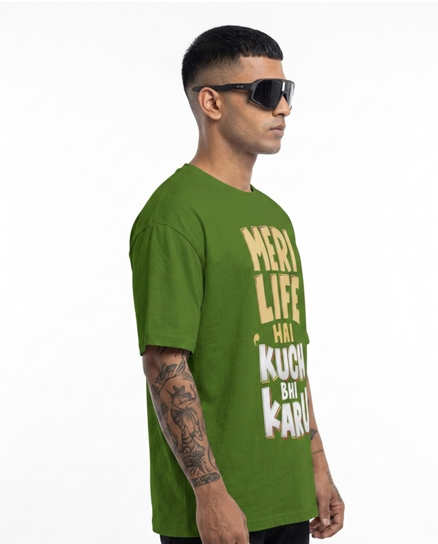'Meri Life Hai' Oversized T-Shirt for Men/Women
