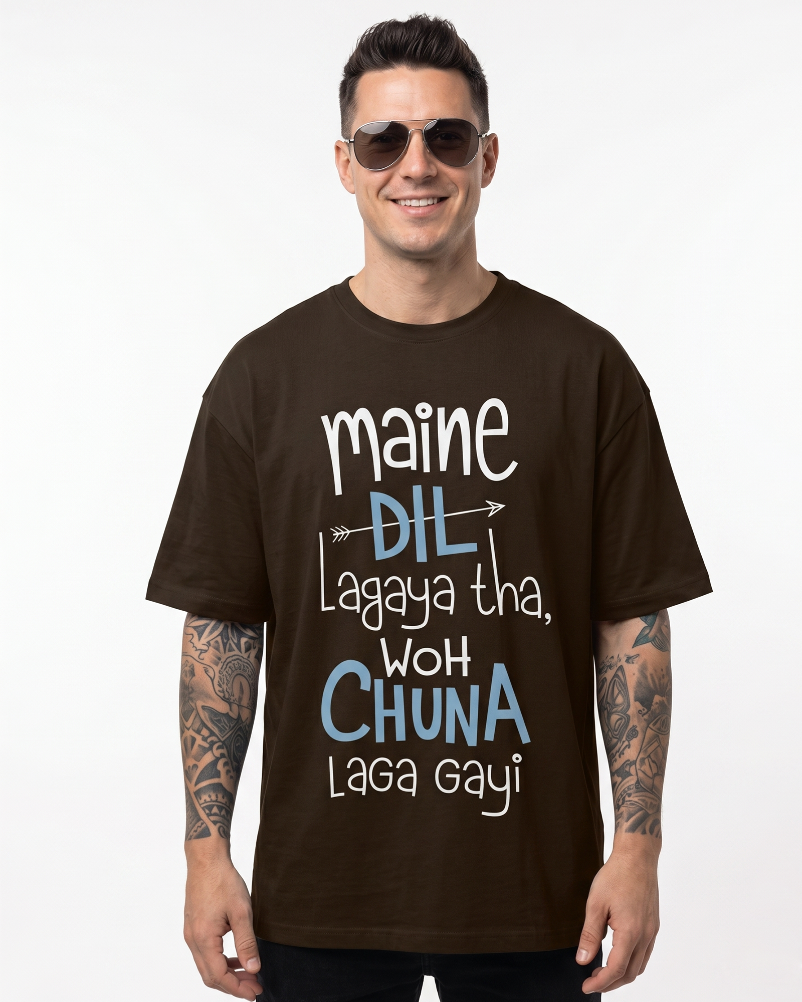 'Maine Dil Lagaya Tha' Oversized T-Shirt for Men/Women