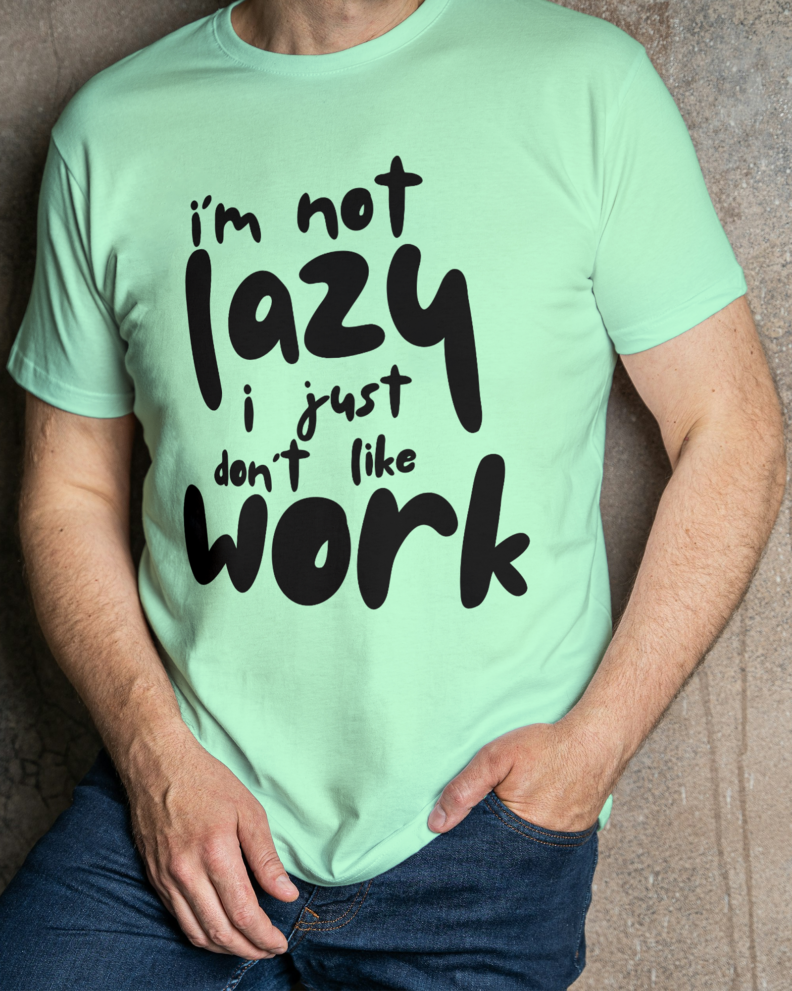 I'm Not Lazy Regular Fit T-Shirt for Men/Women