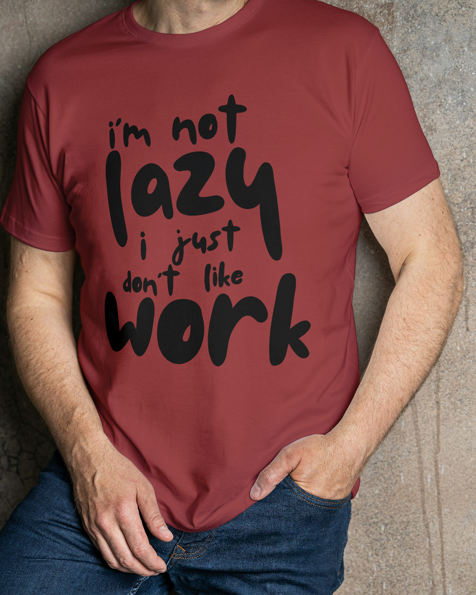 I'm Not Lazy Regular Fit T-Shirt for Men/Women