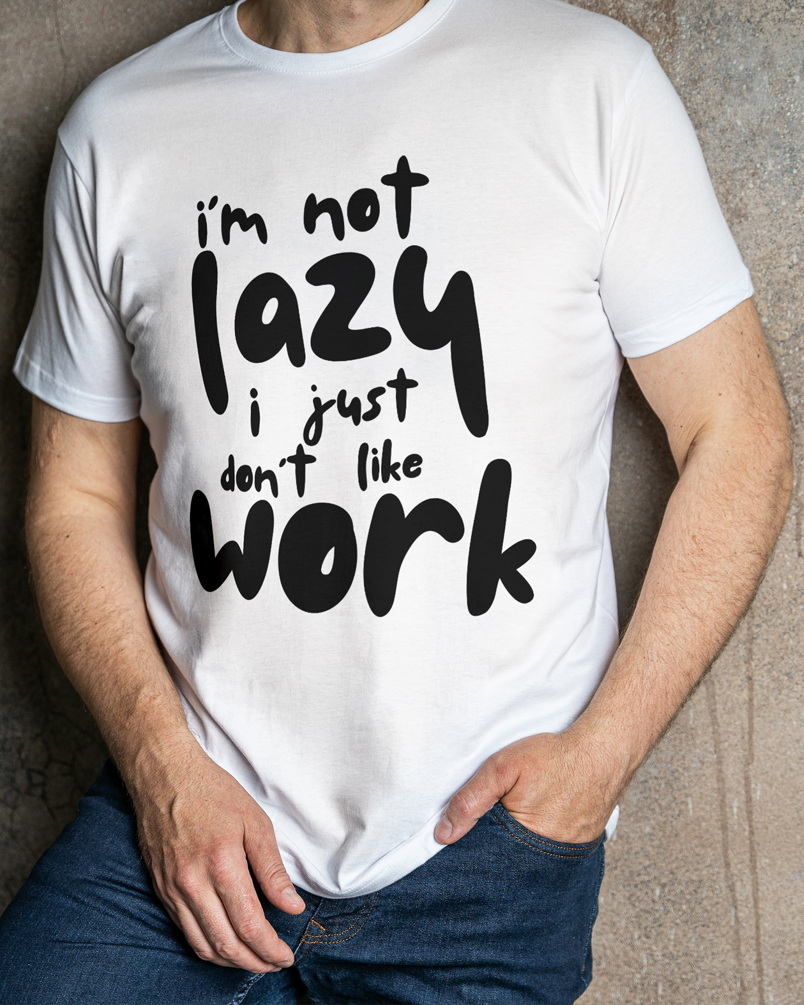 I'm Not Lazy Regular Fit T-Shirt for Men/Women