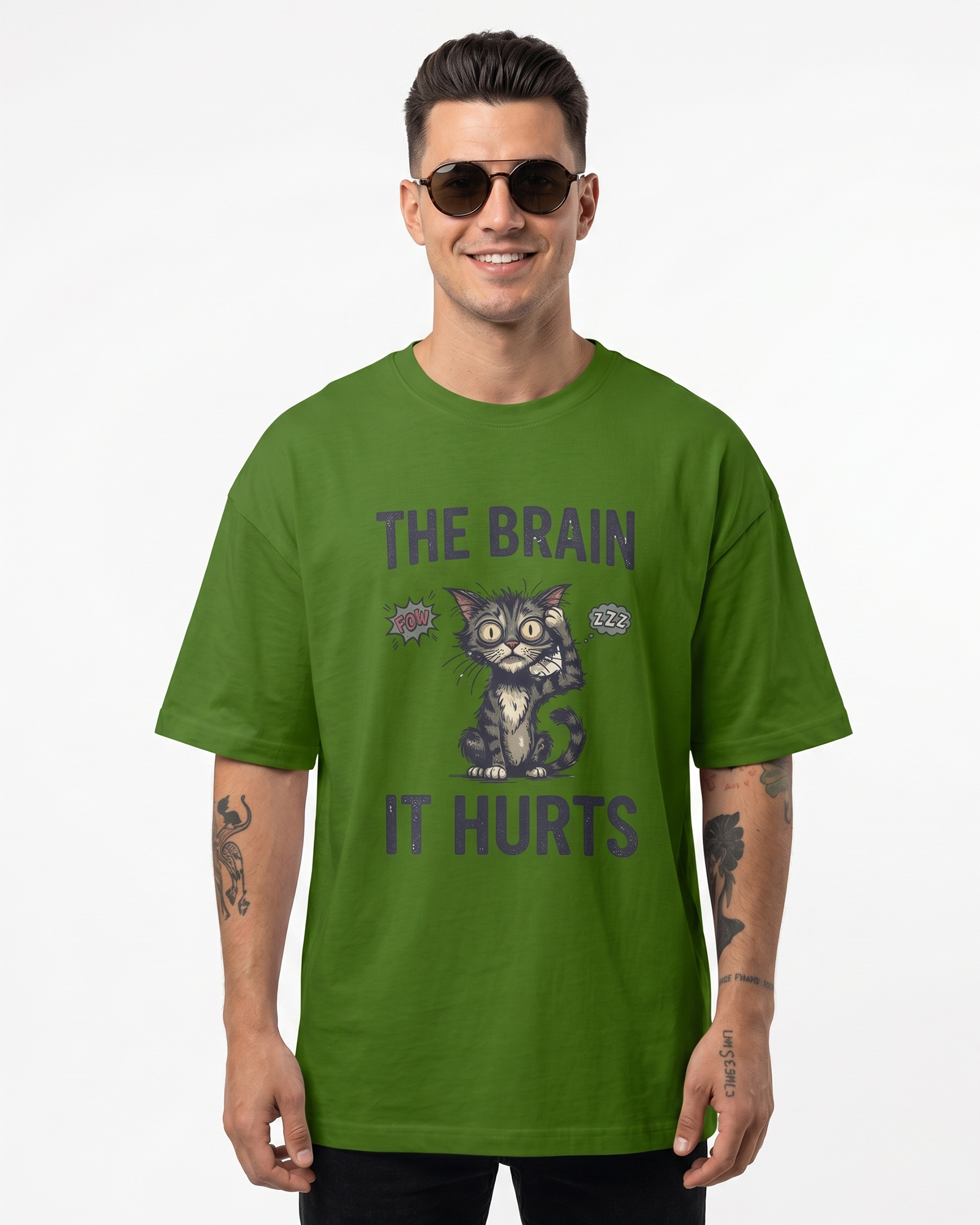 'The Brain It Hurts' Oversized T-Shirt for Men/Women