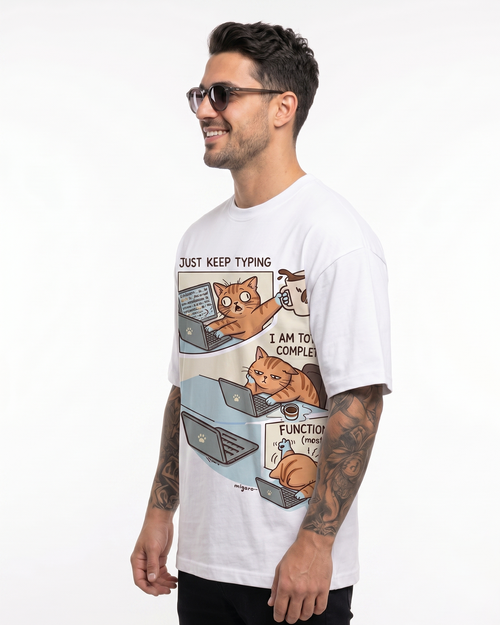 'Just Keep Typing' Oversized T-Shirt for Men/Women
