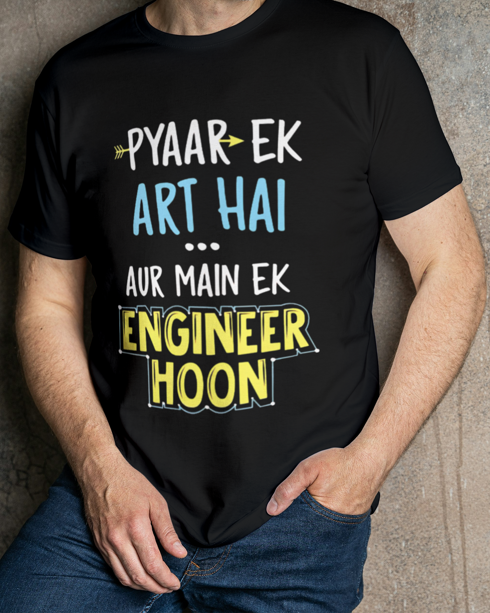 'Pyar Ek Art Hai' Regular Fit T-Shirt for Men/Women