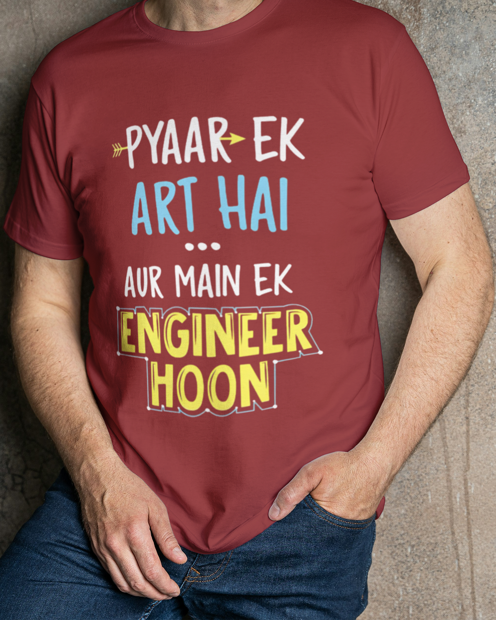 'Pyar Ek Art Hai' Regular Fit T-Shirt for Men/Women