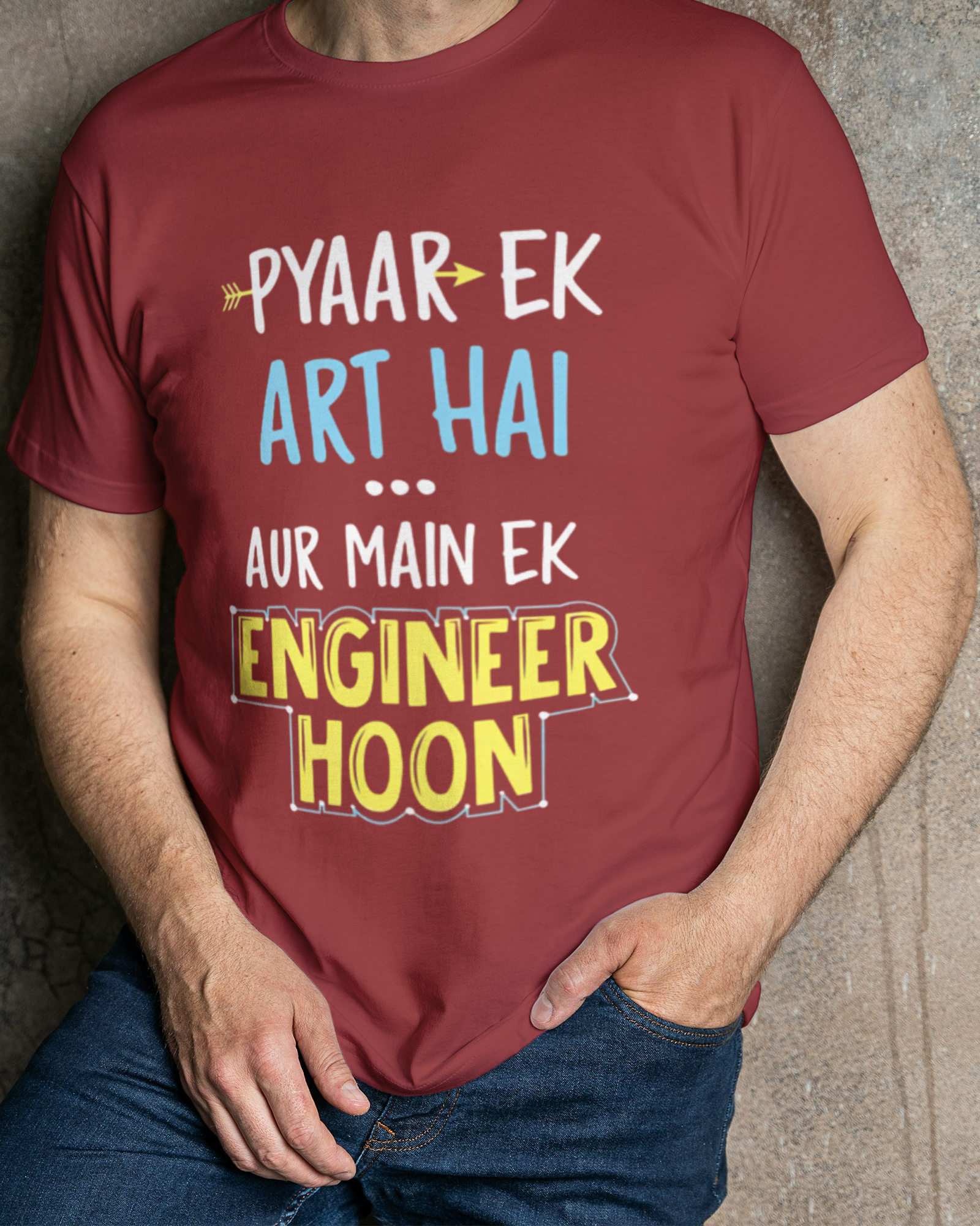 'Pyar Ek Art Hai' Regular Fit T-Shirt for Men/Women