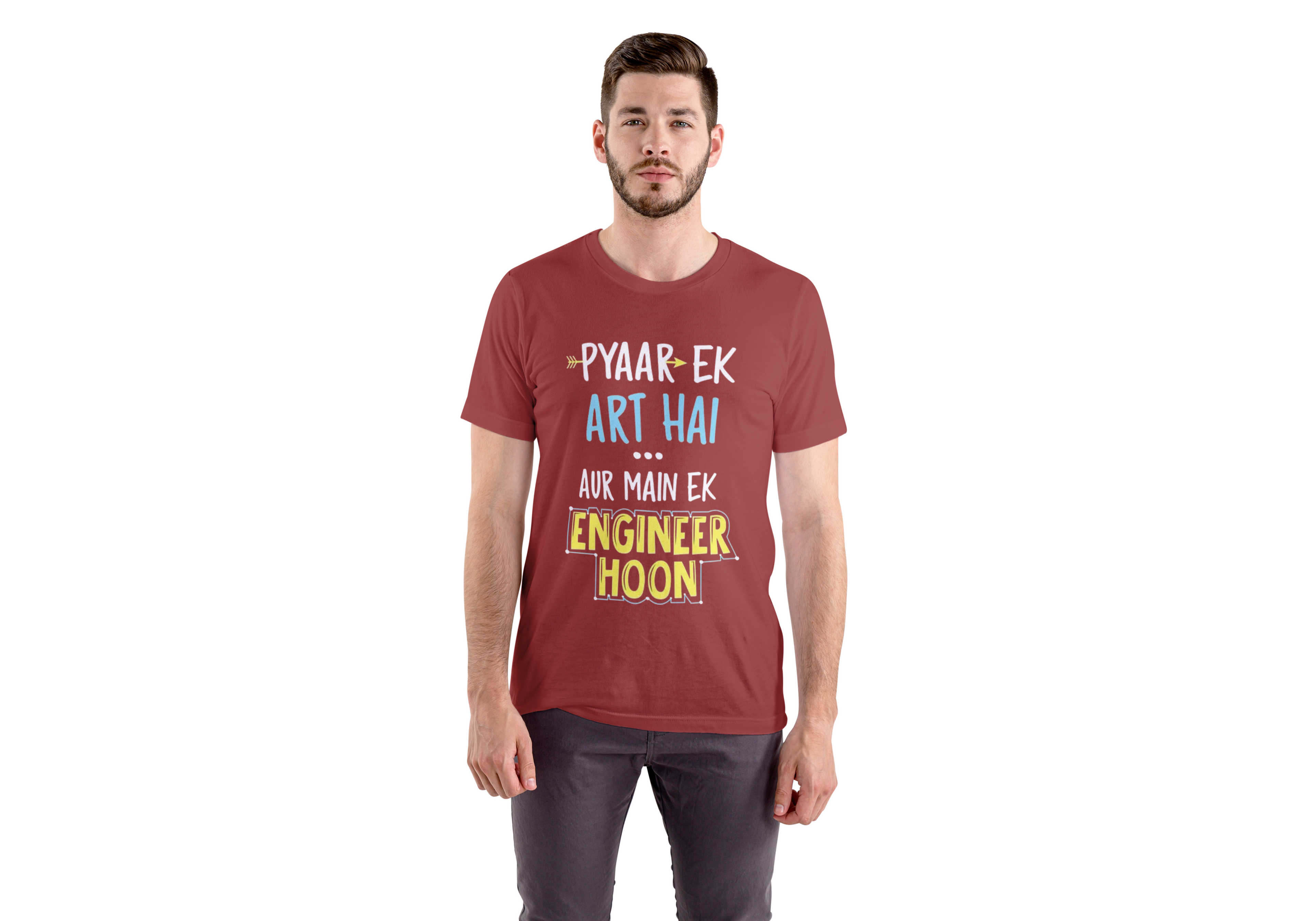 'Pyar Ek Art Hai' Regular Fit T-Shirt for Men/Women