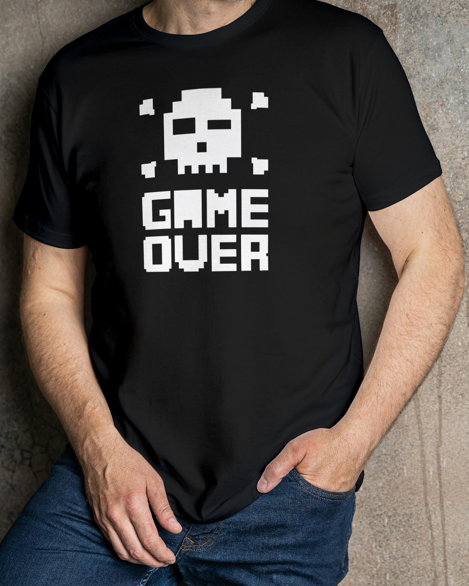 'Game Over' Regular Fit T-Shirt for Men/Women