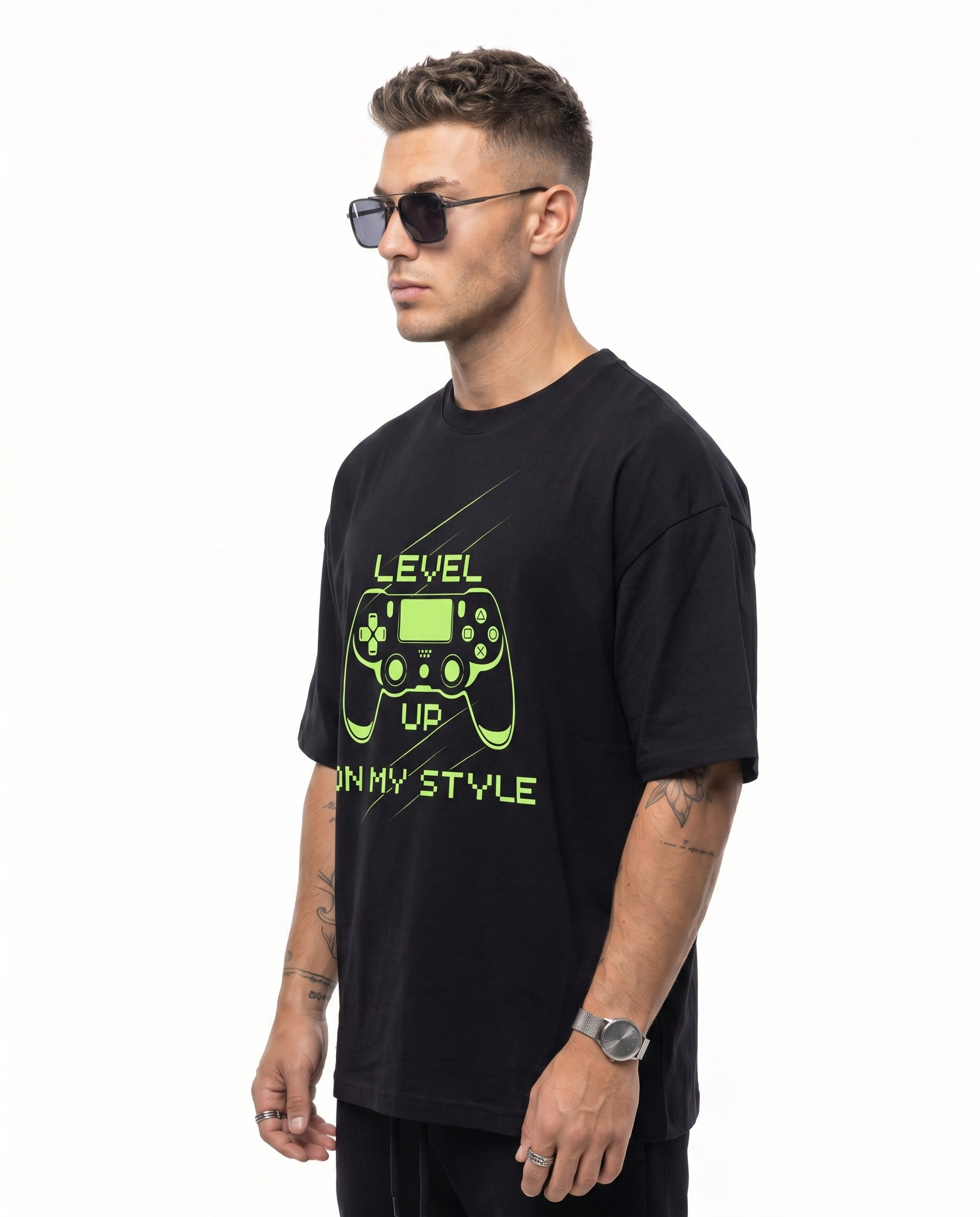 'Level Up On My Style' Oversized T-Shirt for Men/Women