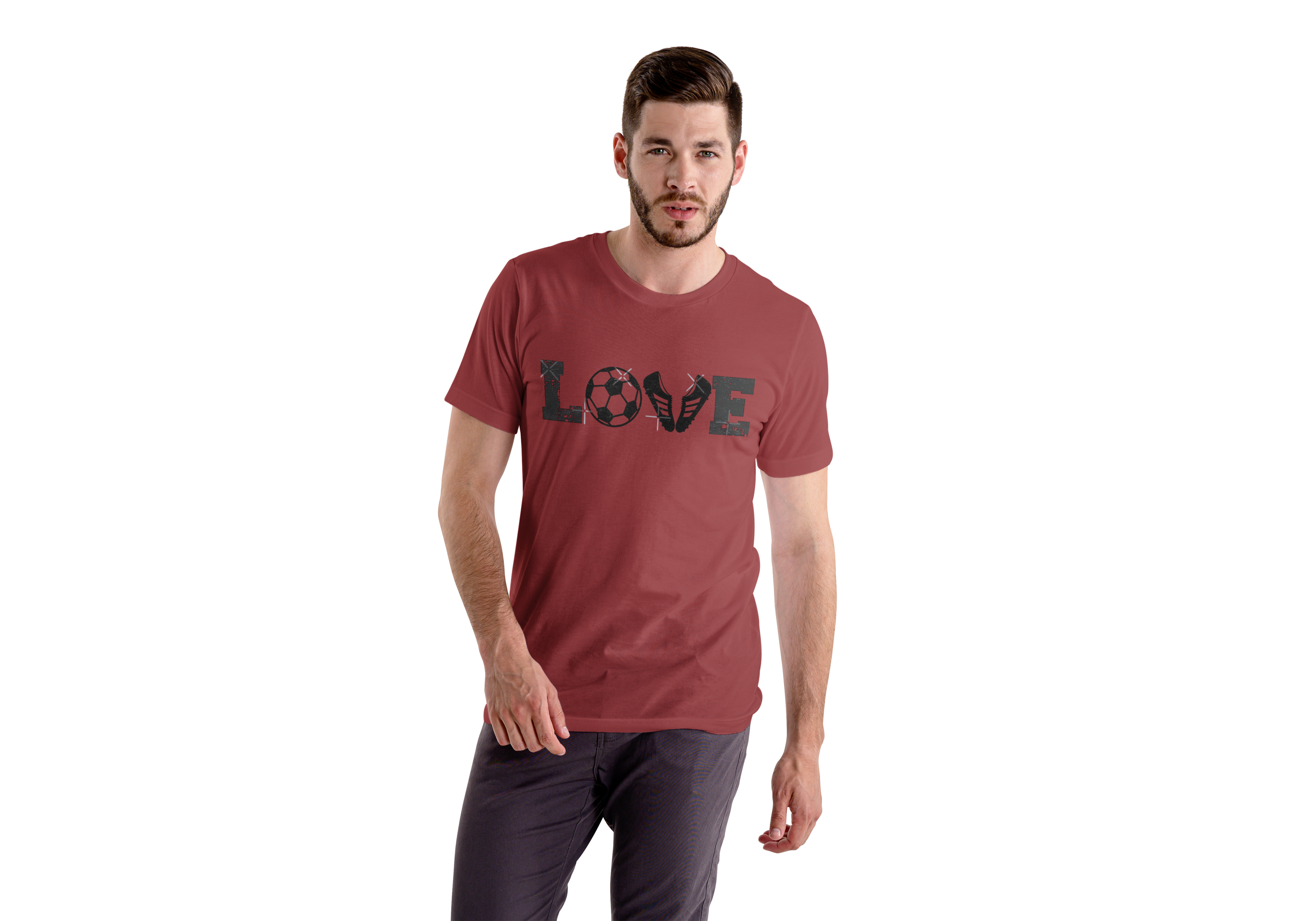 'LOVE' Regular Fit T-Shirt for Men/Women