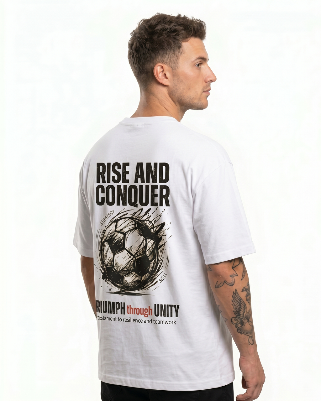 'Rise And Conquer' Oversized T-Shirt for Men/Women