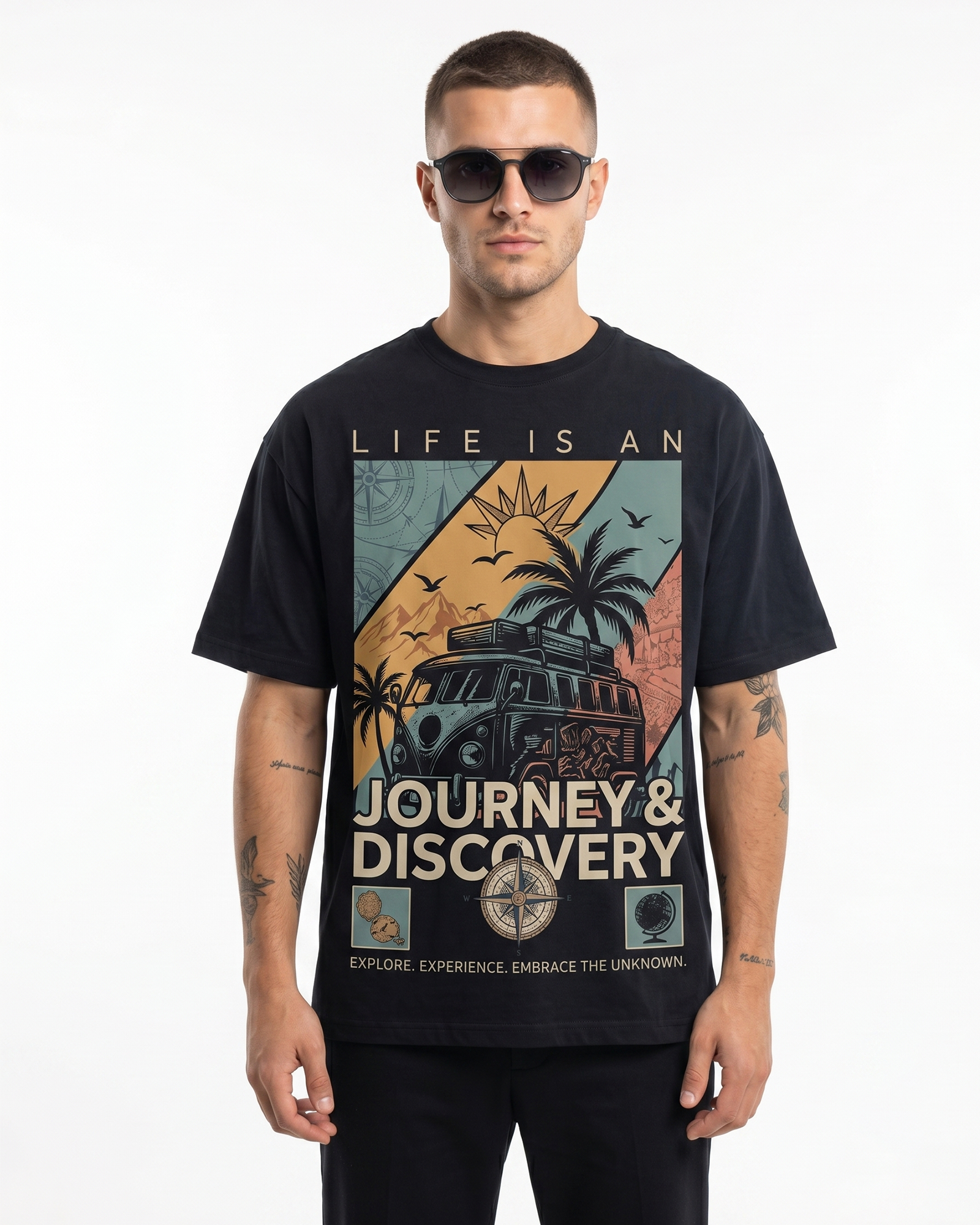 'Life is An Journey' Oversized T-Shirt for Men/Women
