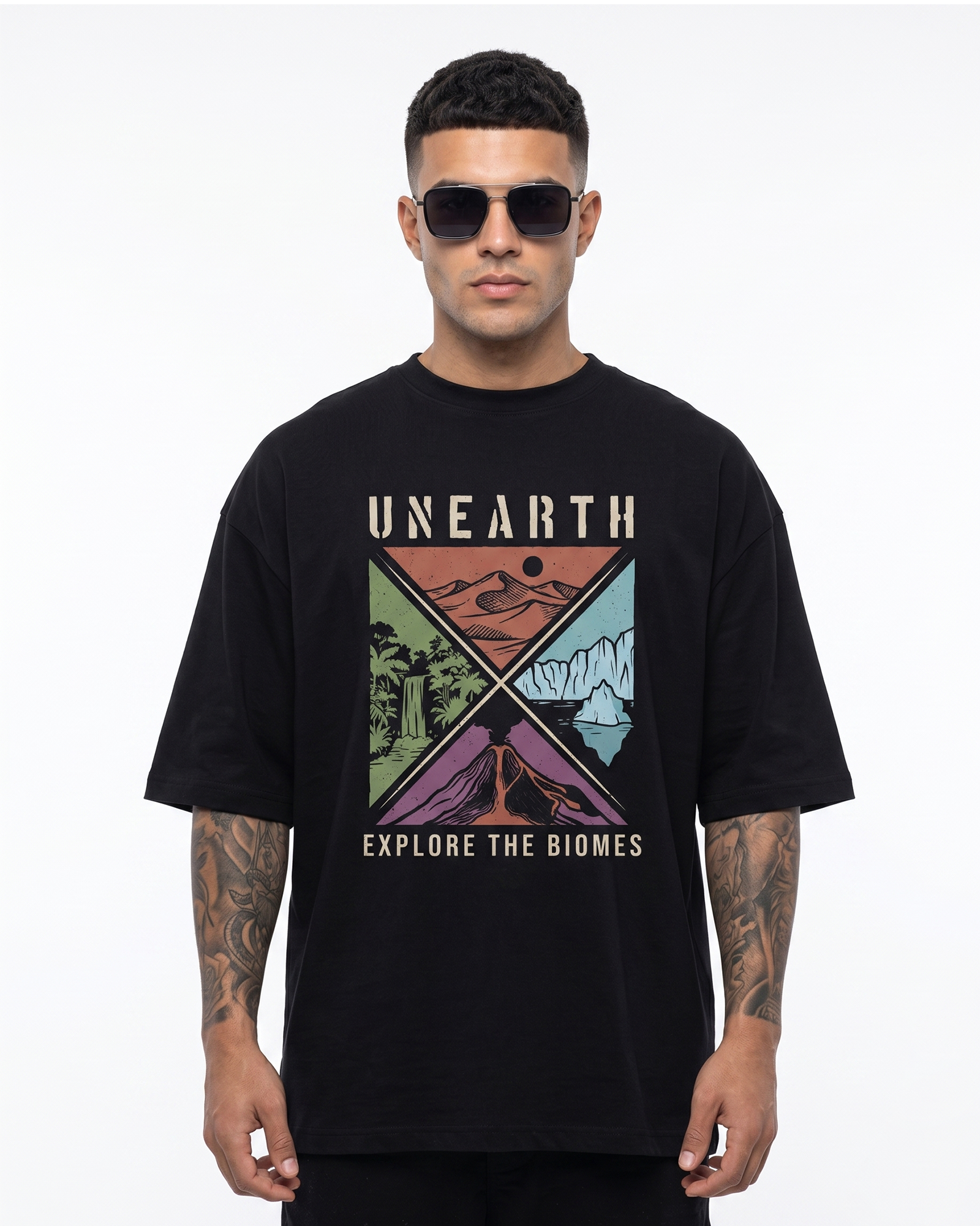 'UNEARTH' Oversized T-Shirt for Men/Women