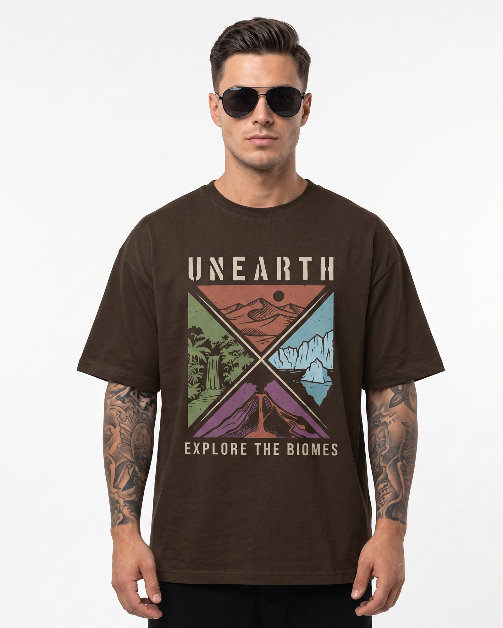 'UNEARTH' Oversized T-Shirt for Men/Women